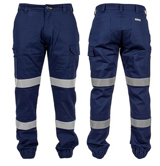 ATLAS AW1006R REFLECTIVE STRETCH CUFFED CARGO TROUSERS-DOUBLE HOOP